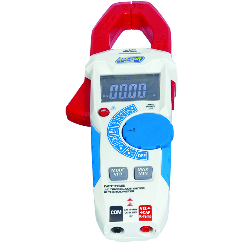 BTMETER BT-605A AC/DC 600A Clamp-On Current Probe – 1mV/A Output, Standard Banana Plugs, 1.77" Jaw, For DMMs & Oscilloscopes, Measures Without Breaking Circuit