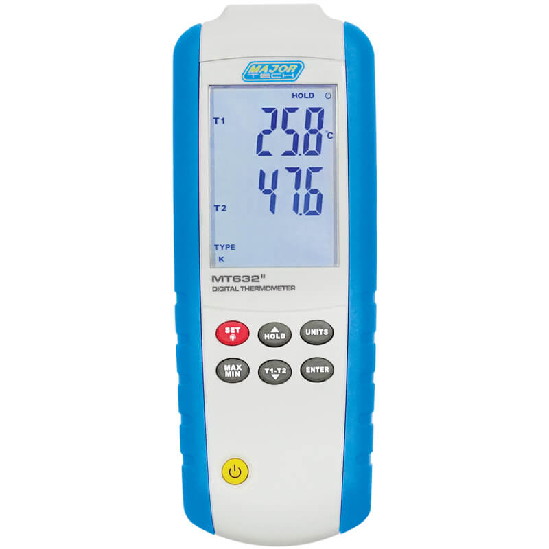 Thermocouple Thermometer Digital K Type Thermometer With 4 Thermocouples,  -328~2500 Measuring Range Hvac Thermometer Dual Channels Temperature
