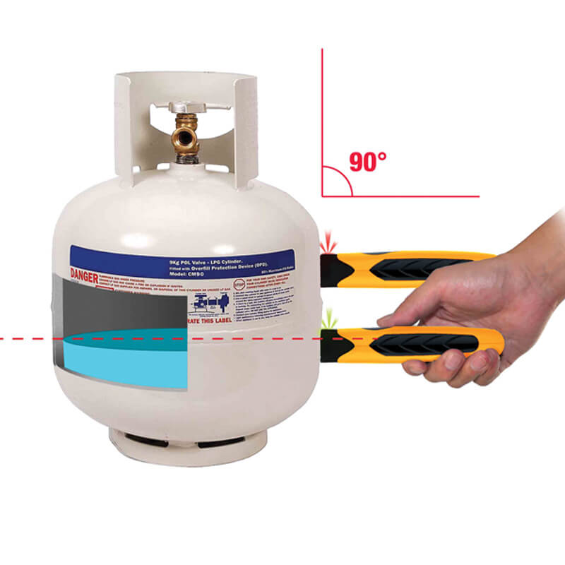 Gas level indicator for gas cylinders, Gaslevel